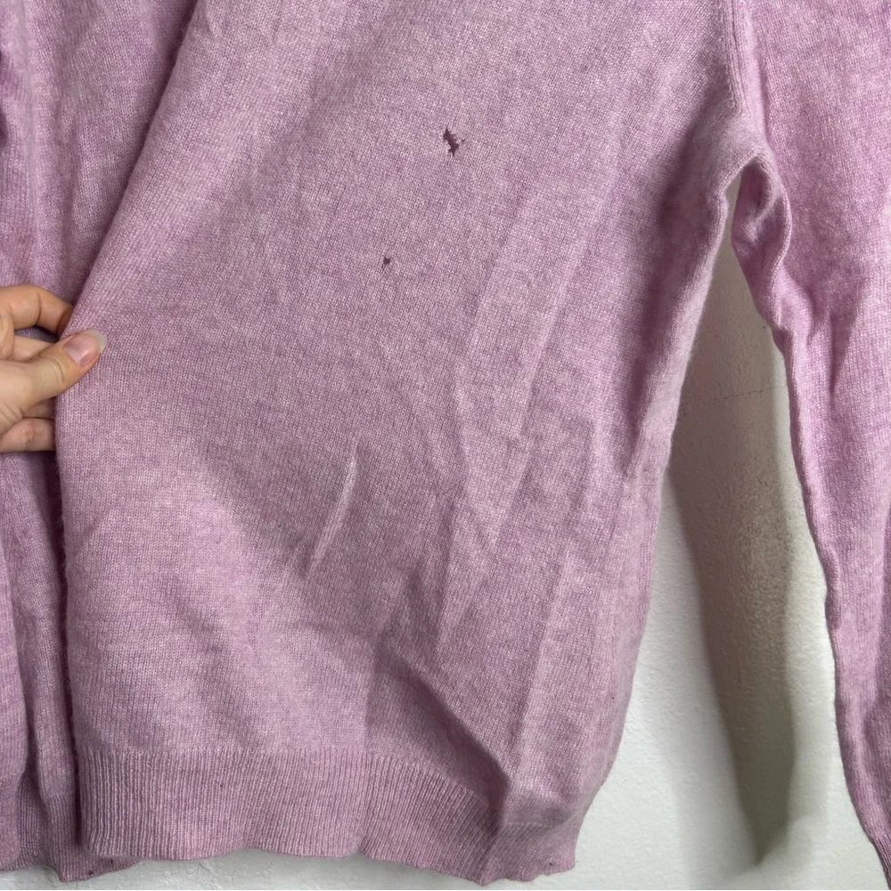NWT Charter Club 100% Cashmere Pink Pullover Sweater XL FLAWED